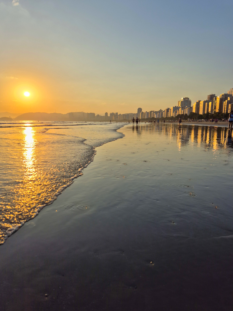 Santos Sunset Reflection